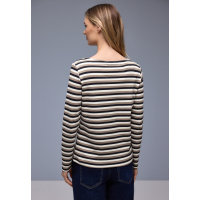 Street One Longsleeve Shirt Stripe Shadowed Navy