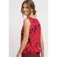 Street One Top Flower Salsa Red