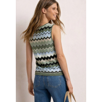 Street One Top Zig Zag Deep Bound Green