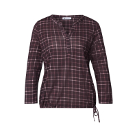 Street One Shirt Checked Rustic Rouge