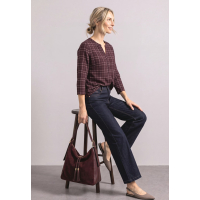 Street One Shirt Checked Rustic Rouge