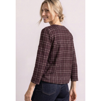 Street One Shirt Checked Rustic Rouge