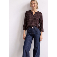 Street One Shirt Checked Rustic Rouge