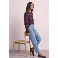 Street One Shirt Checked Rustic Rouge