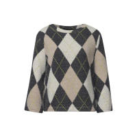 Street One Trui Argyle Armor Grey