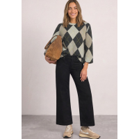 Street One Trui Argyle Armor Grey