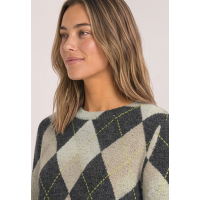 Street One Trui Argyle Armor Grey