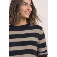 Street One Sweater Striped Indigo Night