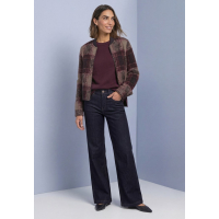 Street One Vest Checked Black Coffee