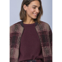 Street One Vest Checked Black Coffee