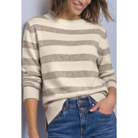 Street One Sweater Striped Pure Beige