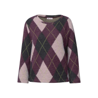Street One Trui Argyle Berry Plum