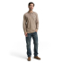 Tom Tailor Longsleeve Polo Shirt Brown Cashew Beige