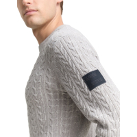 Tom Tailor Trui Cable Grey Off White