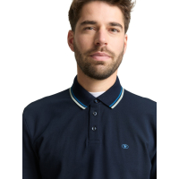 Tom Tailor Longsleeve Polo Shirt Sky Captain Blue