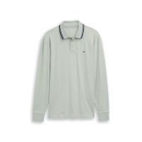 Tom Tailor Longsleeve Polo Shirt Soft Greyish Green