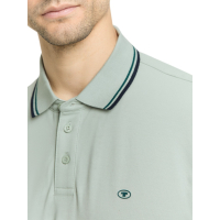 Tom Tailor Longsleeve Polo Shirt Soft Greyish Green
