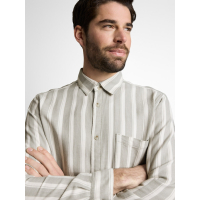 Tom Tailor Shirt Striped Green White