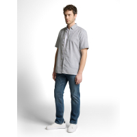 Tom Tailor Shirt Linnen White Navy