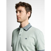 Tom Tailor Polo Shirt Soft Greyish Green