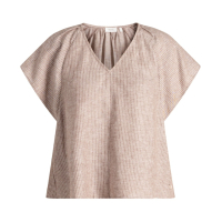 Yest Top Manon Coffee Brown Off White