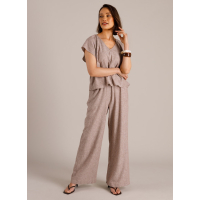 Yest Top Manon Coffee Brown Off White