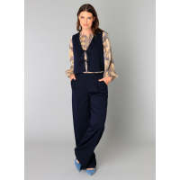 Yest Blouse Billy Dark Sand Dark Navy