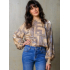 Yest Blouse Billy Dark Sand Dark Navy
