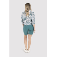 Zoso Blouse Fonda White Green