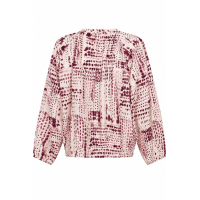 Zoso Blouse Top Naomi Ivory Bordeaux