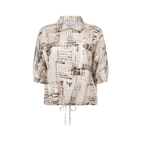Zoso Blouse Barbara Ivory Espresso