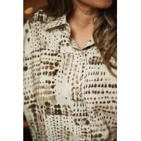 Zoso Blouse Barbara Ivory Espresso