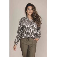 Zoso Blouse Nadia Green Off White