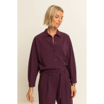Expresso Blouse Travel Fudge Dark Red
