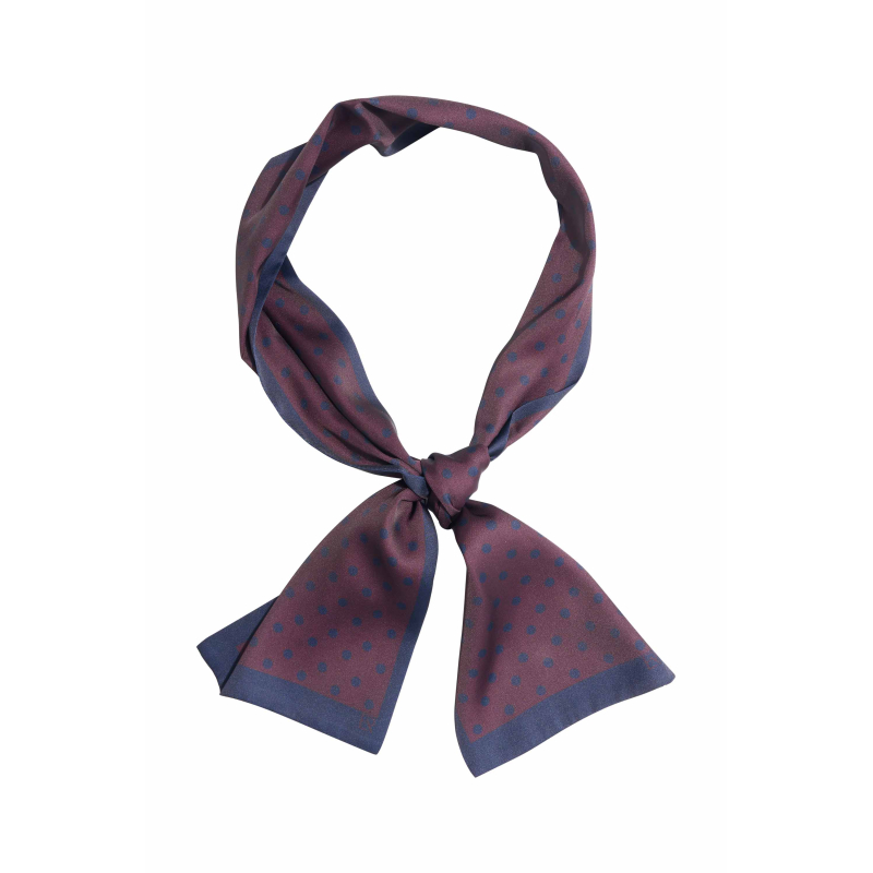 Expresso Sjaal Dots Fudge Dark Red