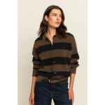 Expresso Vest Stripe Rain Drum Brown