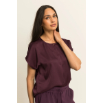 Expresso Blouse Top Fudge Dark Red