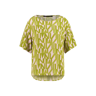 Expresso Blouse Top Graphic Sulphur Green