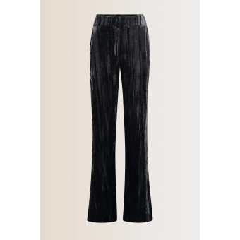 Expresso Broek Crushed Velvet Black