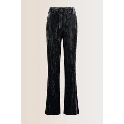 Expresso Broek Crushed Velvet Black