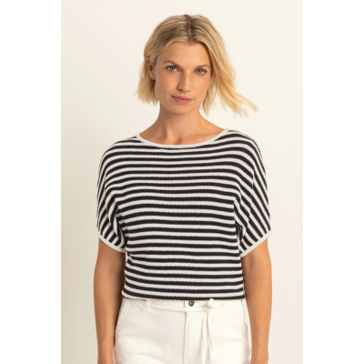 Expresso Trui Top Striped Black Expresso Trui Top Striped Black