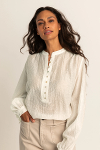 Expresso Blouse Crinkle Off White