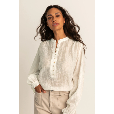 Expresso Blouse Crinkle Off White