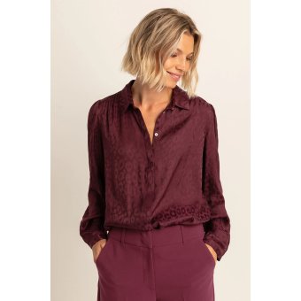 Expresso Blouse Satin Sangria