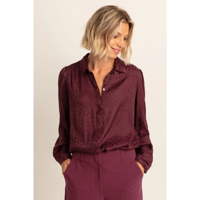 Expresso Blouse Satin Sangria