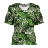 Geisha Top Jungle Green Off White
