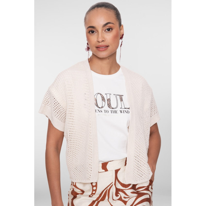 Geisha Vest Ajour Off White