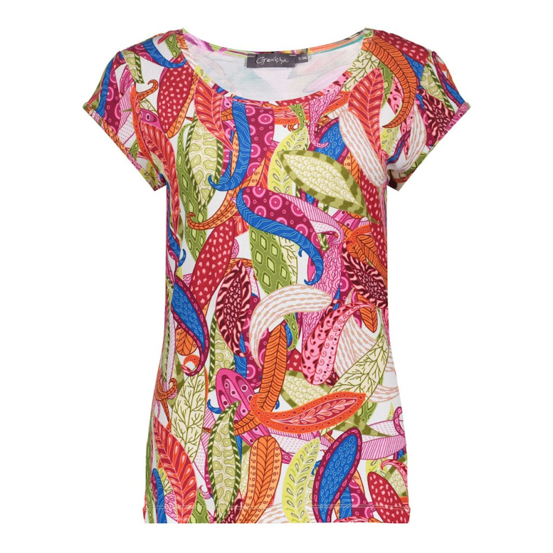 Geisha Shirt Kate Orange Pink