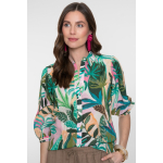 Geisha Blouse Tropical Green Ecru