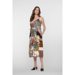 Geisha Jurk Brown Sand Black